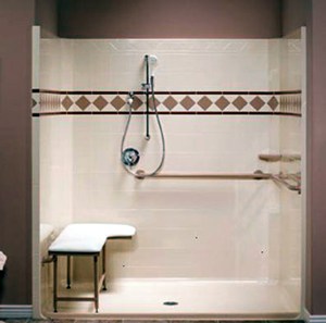 Image: Roll-in shower.