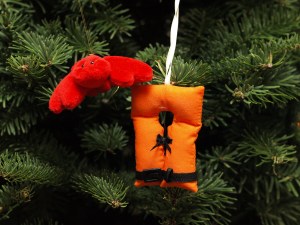 Image:  Lobster and life jacket ornaments